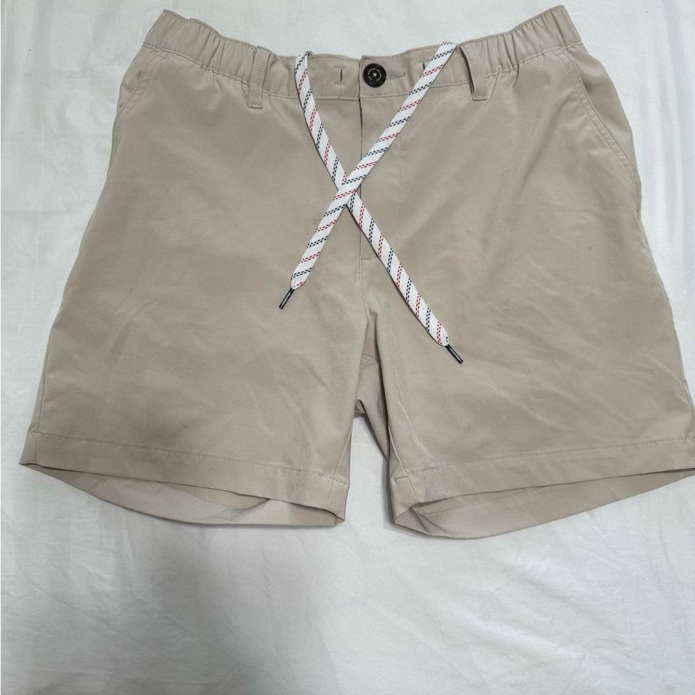 Chubbies Tan Flat Front Shorts with Drawstring